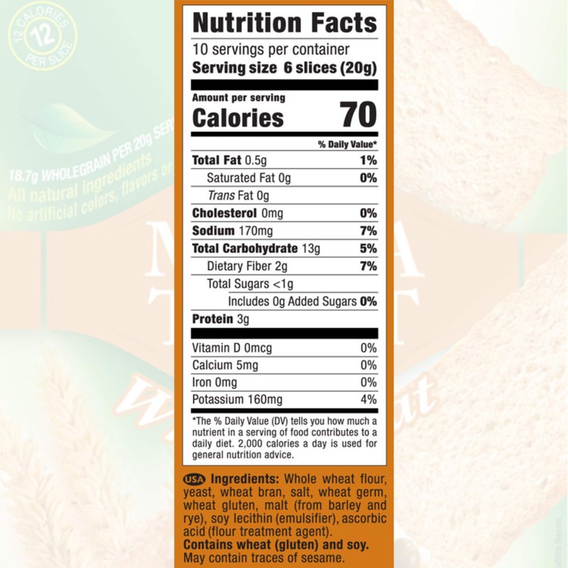 Melba Toast, Flatbread Toast Crackers - Whole Wheat - All