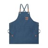 sourcing map Canvas Chef Aprons 78x68cm Adjustable Strap Cross Back