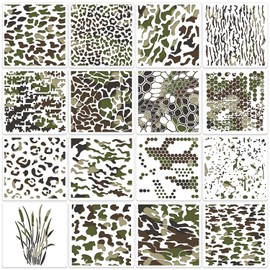 Camo Stencil for Spray Paint 6inch Camo Paint Stencils Camouflage Stencils Templates for Painting on Wood Canvas Furniture Wall