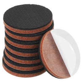 PATIKIL 1.5" Felt Furniture Pads, 8 Pcs Round Non Slip Furniture Pads Self Adhesive EVA Furniture Feet Non Skid Furniture Grippers for Hardwood Floors Protectors, Black