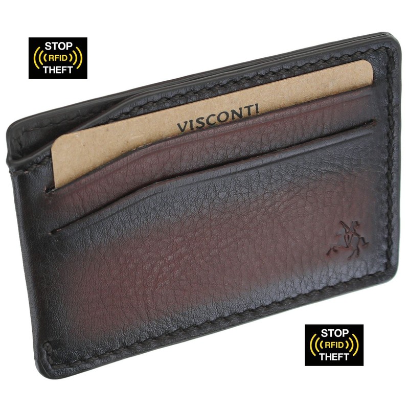 Visconti Montpellier Collection Luc Leather Card Holder RFID Blocking MT86