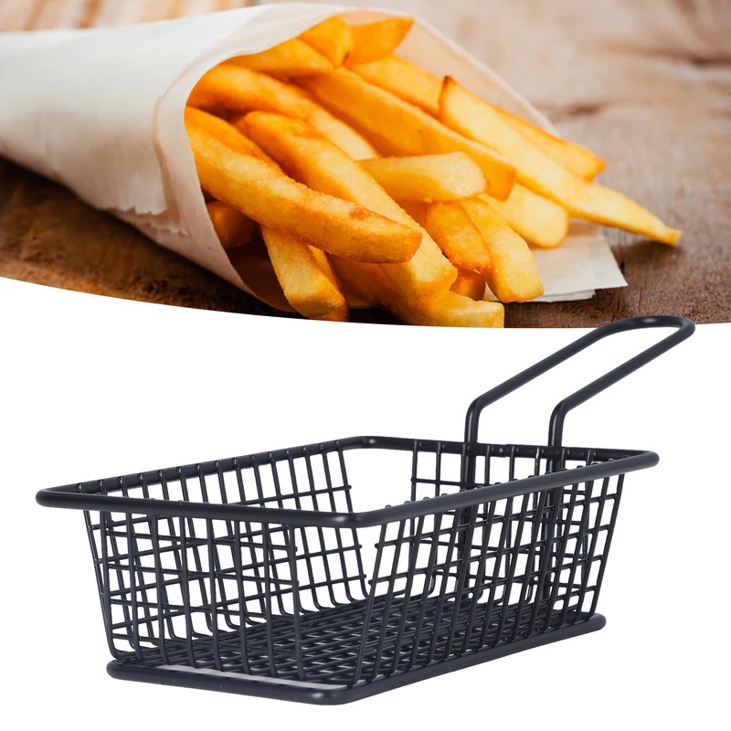 Fryer Basket Food Grade Stainless Steel French Fry Holder Frying