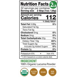 HerbaZest Lucuma Powder (2 LB) – USDA Certified Organic – Vegan, Non-GMO & Gluten Free – Exotically Flavorful – Perfect for Smoothies, Baking, Ice Cream & More – Does Not Replace Natural Sweeteners