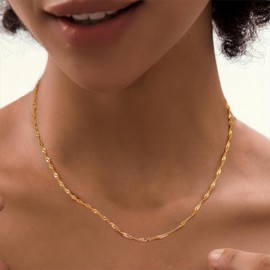 POVIK Mama Necklaces for Women 18K Gold Layered Mom Pendant Necklace With CZ Mother's Day for New Mom Mama Gifts, Stainless Steel, No Gemstone