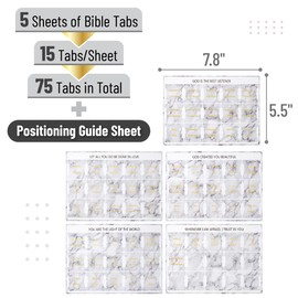 Mr. Pen- Bible Tabs, 75 Tabs, Marble Design, Gold Foil Lettering, Laminated Bible Tabs for Women and Men, Bible Tabs for Study Bible Index Tabs, Bible Book Tabs, Bible Labels Tabs