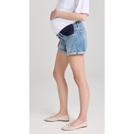 DL1961 Women's Zoie Shorts Maternity: Relaxed 4.5", Lt. Springdale Rolled, Blue, 30