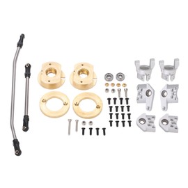 Steering Link Steering Knuckle C Seat Adapter Kit for Axial RR10 90048 90053 RC Car PartsSilver