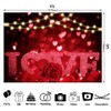 HQM Rose Bokeh Glitter Red Love Heart Theme Photo Backgrounds