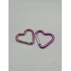2pk Heart Shaped Keychain Clips Heavy Duty Carabiner Aluminum Alloy