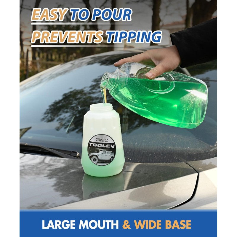 TOOLCY Foam Cannon Kit with Pressure Washer Gun 5000 PSI,