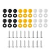 BEK-FIX® Number Plate Screws and Caps Fitting Kit, White Yellow