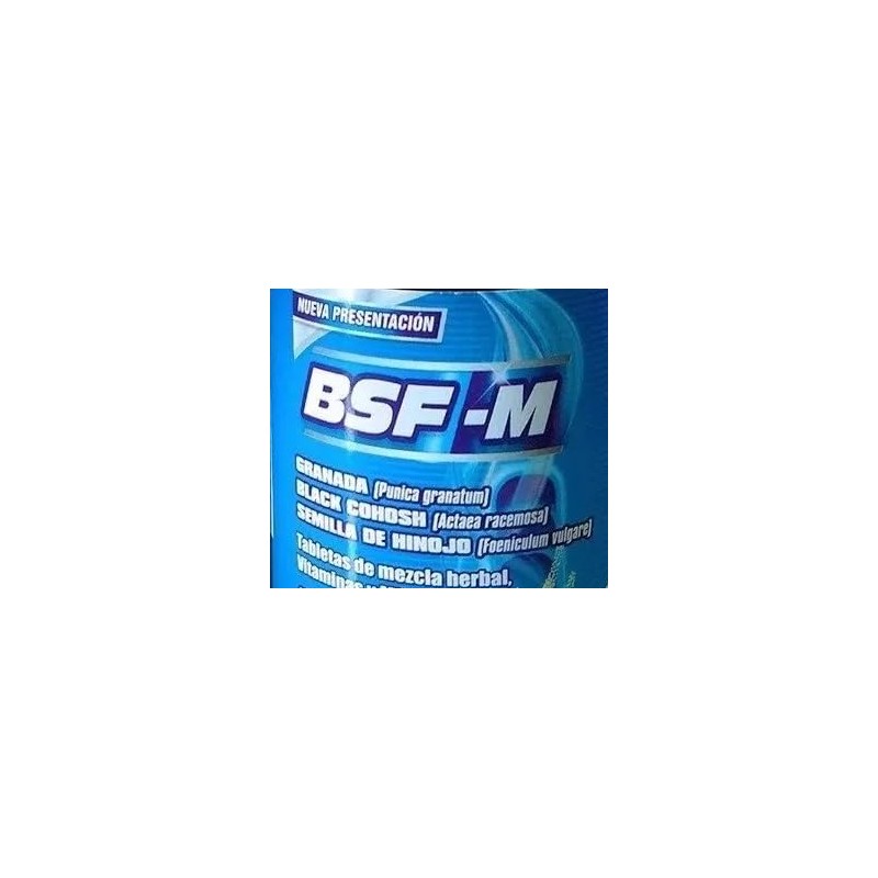 BSF-M Suplemento Alimenticio Masculino con Granada, Black Cohosh y Semilla
