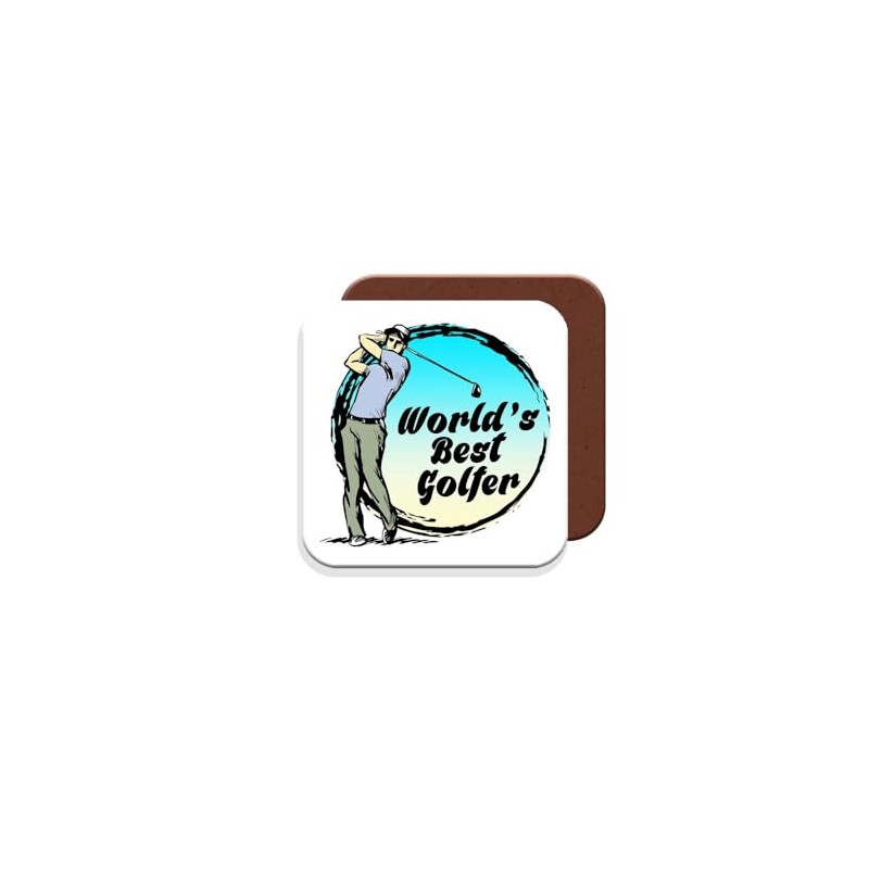 Coaster Gift for Golfer/Golf - World's Best Golfer - Giftset