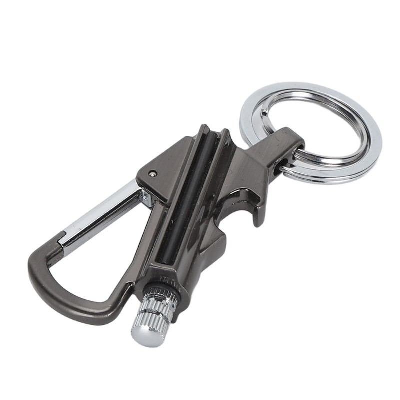 Match Bottle Opener Metal Keychain Multi Function Reusable Survival Lighter
