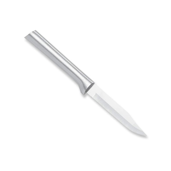 Rada Cutlery Everyday Paring Knife Stainless Steel Blade with Aluminum Made in USA, 6-3/4 Inches, 1-Pack, Silver Handle