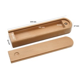 Paintersisters® Jule Pencil Box, Wooden Box, 23 x 61 x 2.3 cm, Fine Varnished Beech Wood with Pressure-Fixed, Well-Closing Lid for Easy Sliding