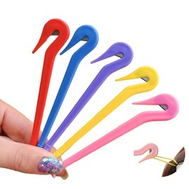 VIYNRAN Rubber Band Cutter for Hair - Eco-Friendly Elastic Hair Band Remover for Pain Free Removal of Hair Ties | Elastic Hair Tie Cutter Easy to Remove Disposable Rubber Band Tool, (5 Pcs)