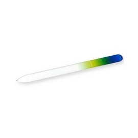 Brajec Glass Nail File 5.5 inches (140 mm), Single Sided Type (Green Gradient #04)