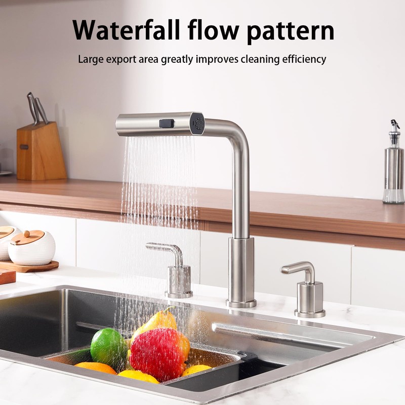 Kitchen Sink Faucet for 3 4 Hole with Sprayer -