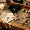 Handmade Crochet Boho Headbands for Women, Adjustable Tie Knit Hippie