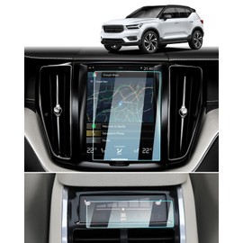 For 2019-2025 Volvo Screen Protector -（2PCS) Volvo XC40/60/90(2021-2025) & S60/90 (2018-2025) & V60/90 (2019-2025) 8.7" Navi+AC Touchscreen, 2025 Volvo Accessories 9H Tempered Glass Anti-Fingerprints