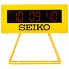 Seiko Clock SQ815Y Alarm Clock, Digital Mini Timer Clock, Yellow,