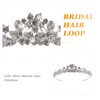 FRCOLOR Crystal Wedding Tiara for Bride,Elegant Rhinestone Bridal Flower Tiara