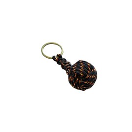 BLUECHOLON Ball Keychain Cord Leather Keychain for Men Women Braided Ball Shape Keychain Car Motorcycle Keychain, black, Unit size