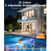 Solar Pool Lights for Inground Pool, 22-Color 5-Mode with Backlit