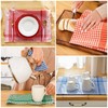 Set of 10 Checked Tea Towels Cotton Twinzee - 100%