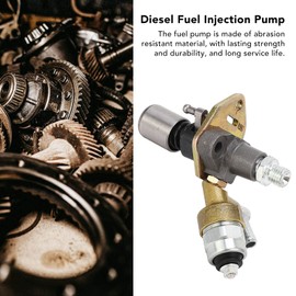 Fuel Injection Pump, 12V 186FA Single Cylinder Generator Fuel Injector for L100 Diesel Engine with 6.5mm Plunger Size, Air Cooled Automotive Replacement Electric Fuel Pumps