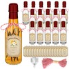 NVioAsport 16 Pack Glass Vanilla Extract Bottles 5 oz with