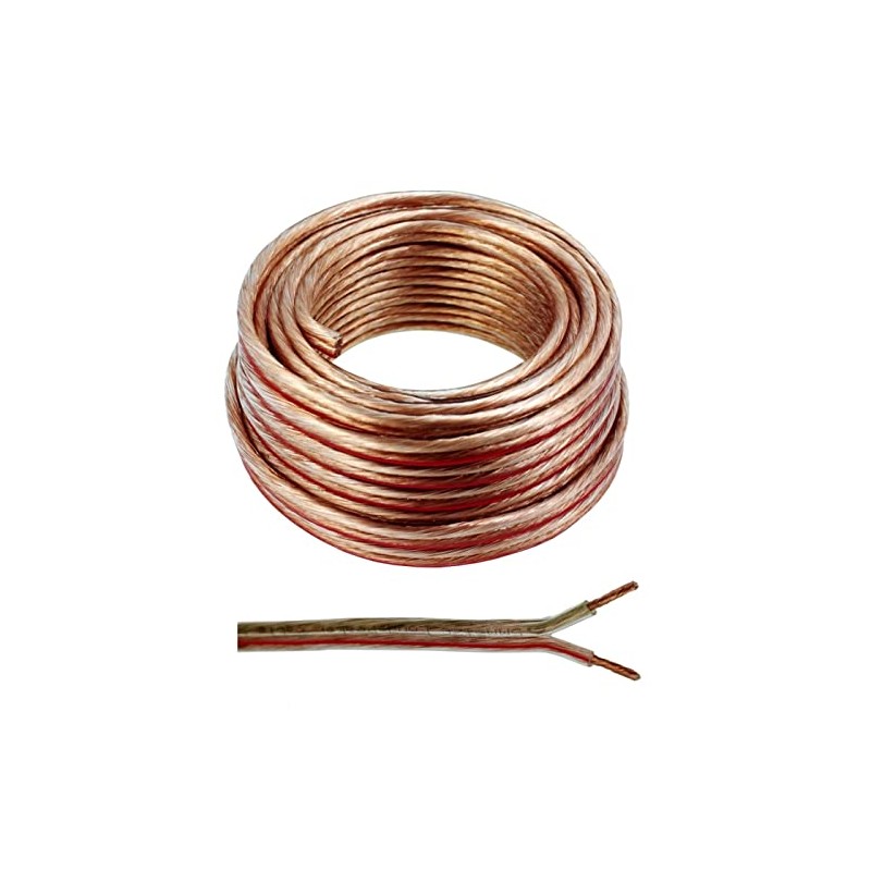 Lautsprecherkabel 2x4,00mm2 - 10m - transparent - CCA - Audiokabel