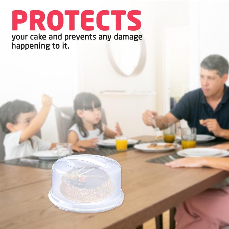 ACCURATE ACCURATE Plastic Cake Box, White (ROUND)