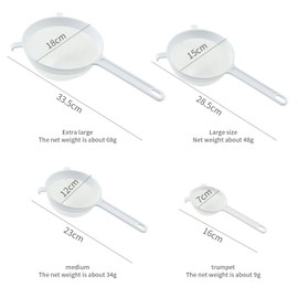 4 Pieces Hand Sieve, Soy Milk Sieve, Tea Strainer, Residue Filter, Fine Mesh Sieve, Flour Sieve, Kitchen Accessories