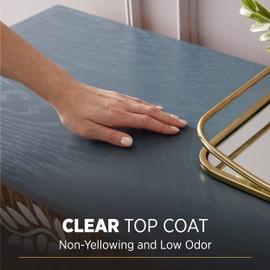 Minwax 211114444 Polycrylic Protective Wood Finish, Clear Ultra Flat, ½ Pint