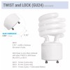 KOR 4 Pack Spiral CFL Fluorescent 13 Watt =60W Twist