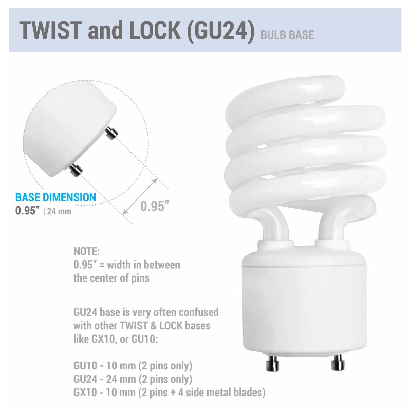 KOR 4 Pack Spiral CFL Fluorescent 13 Watt =60W Twist