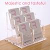 SANRUI Vertical Business Card Holder for Desk，Clear Acrylic Business Card