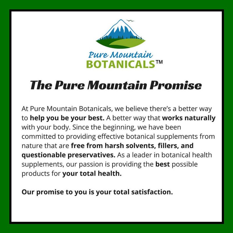 Pure Mountain Botanicals Goldenseal Capsules - Kosher Vegan Caps with