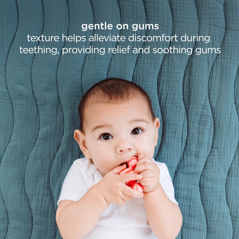 Ubbi Joinibble Teether for Babies, Food-Grade Platinum Silicone, Soothes Teething