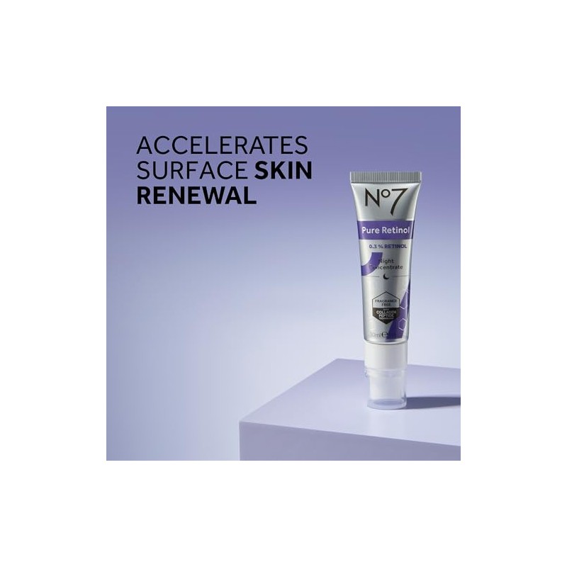 No 7 Retinol avanzado 1.5% concentrado nocturno complejo, tamaño mini