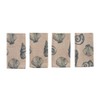 Mud Pie Shell Dinner Napkin Set, 18" x 18", Brown,