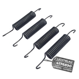 LICHTBLAU 4 x Metal Springs for Miele Washing Machine 4176890, 4473970 Vat Suspension Tension Spring Tension Spring