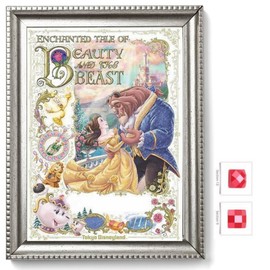 TA-BOX Diamond Art Kit, A2size (Square Beads), AB Beads 1 Color Present! Fully Applied / Resin Beads Used, Color Adjusted, Domestic Delivery, Full Diamond Art, Diamond Art Beginners, Diamond Embroidery, Diamond Art Square, ATA-041 "Beauty and the Beast"