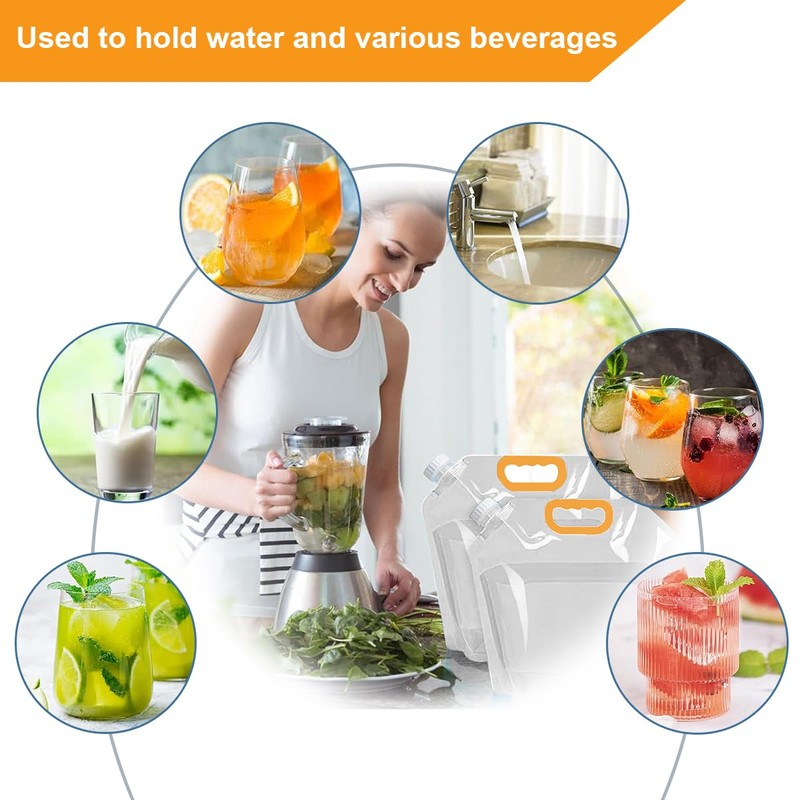 Ruayia Foldable Water Canister, 2.5 L, Pack of 2, Water