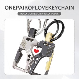 ROBOHOOK Keychains 2pcs, Car Key Chain, Bottle Opener Keychain, Mens Key Chains For Car Keys With Double Ring Keychain,Small And Portable,Durable,Practical Gift For Men