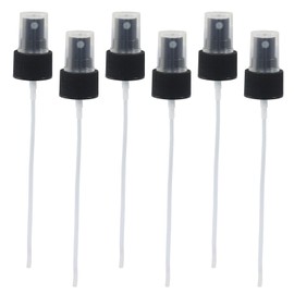Waziaqoc 6PCS Spray Bottle Top, Nozzle Sprayer Tops Replacement, 24mm Plastic Sprayer Pump, Fine Mist Sprayer for Essential Oil, Cleaning Solutions, Black