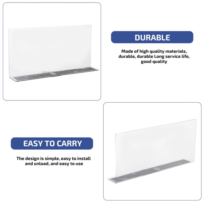Baluue Clear Shelf Dividers, Shelf Dividers with Magnetic Side- L