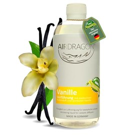 AIRDRAGON AIRDRAGON VANILLE - katalytischer Raumduft ohne knstliche Duftstoffe - natrlicher Raumduft mit naturreinem ?therischem Duft-?l fr jede katalytische Lampe 500 ml - Made in Germany
